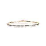 black & white diamons tennis bracelet