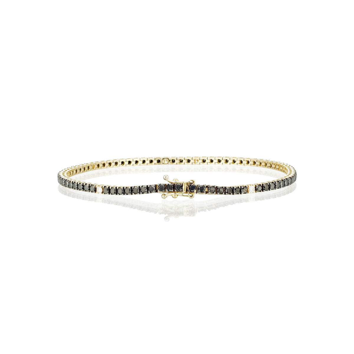 black & white diamons tennis bracelet clasp