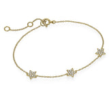 Triple Pave Star Bracelet