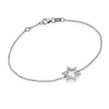 white gold diamond david star bracelet 18K Gold Fine Jewelry