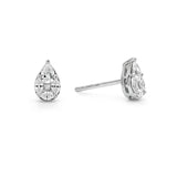 Pear Invisible Diamond Studs
