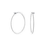 Large Diamond Hoops 18K white gold