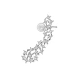 Emerald diamond climbing earring 18k gold