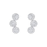 Diamond Circle’s Trio Earrings 18K white gold