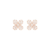 Diamond Flowers Earrings rose gold 18K