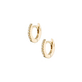 Minimalist Oval  diamond Hoops