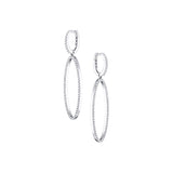 Drop Oval Hoops 18K white gold sdie view