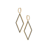 Black Diamonds Rhombus Earrings rose gold 18K sideview