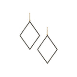 Black Diamonds Rhombus Earrings rose gold 18K