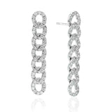 Pave Diamond Chain Link Earrings