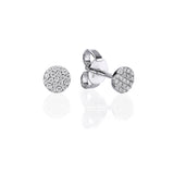 Mini Pavé Stud Earrings white gold 18K