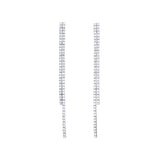 Double Diamond Tennis Earrings 18K white gold