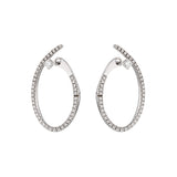 twisted oval hoops 18K white gold