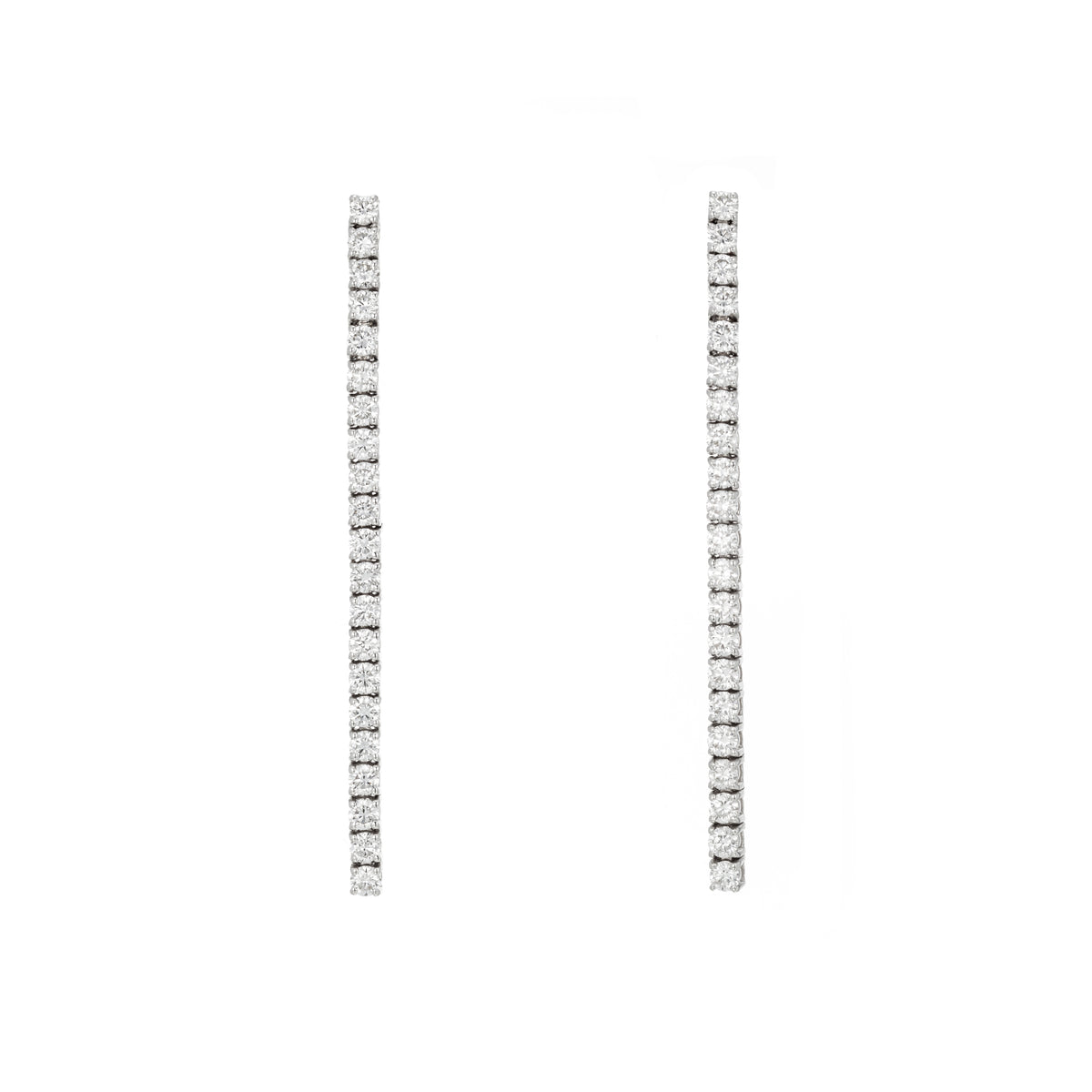 Diamond Tennis Earrings white gold 18K