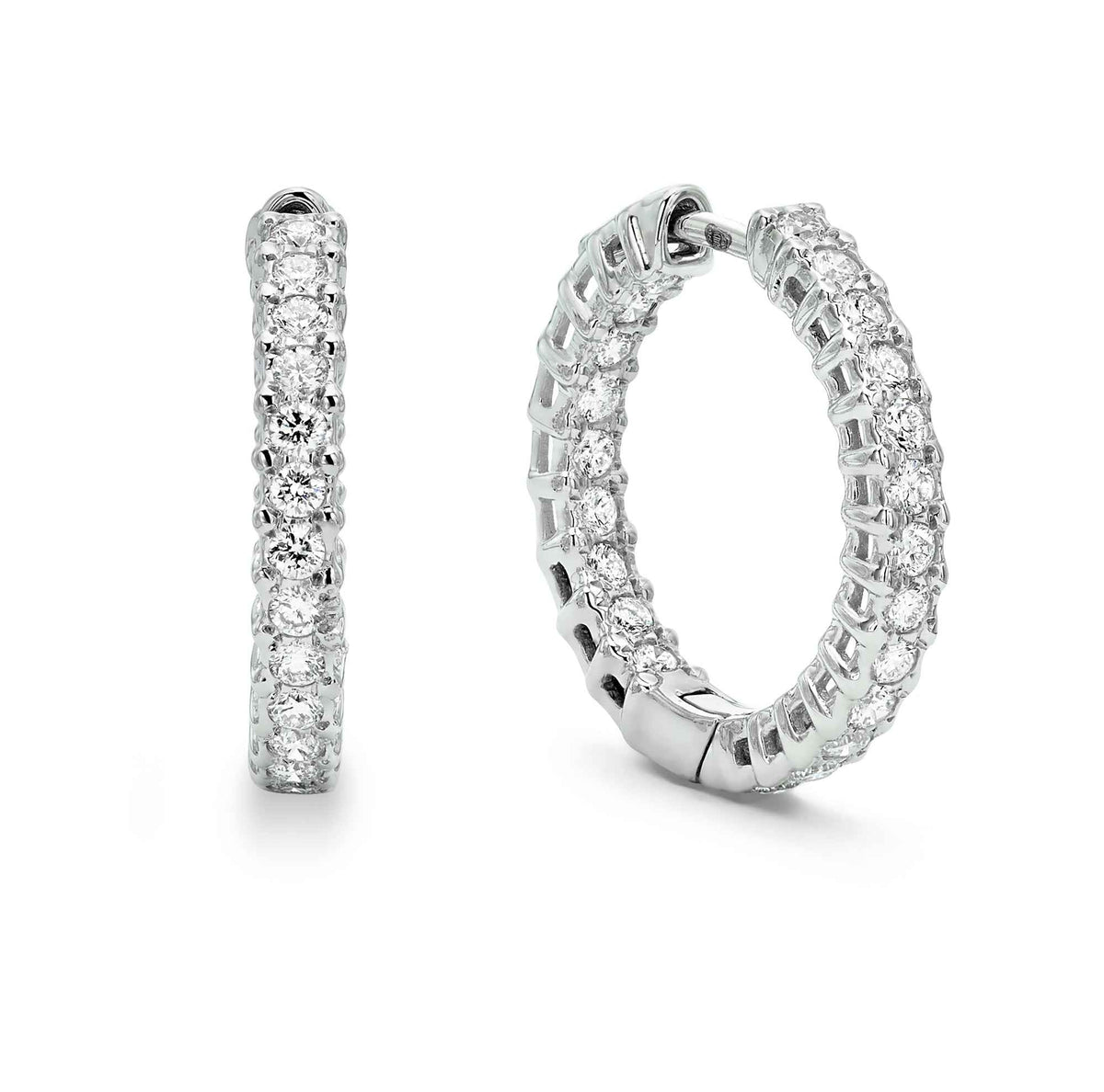 Inside-Out Diamond Hoops