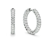 Inside-Out Diamond Hoops white gold