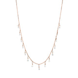 Invisble setting pear shabe diamonds rose gold 18K