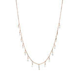 Invisble setting pear shabe diamonds rose gold 18K