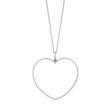 Pave Diamond Heart Necklace