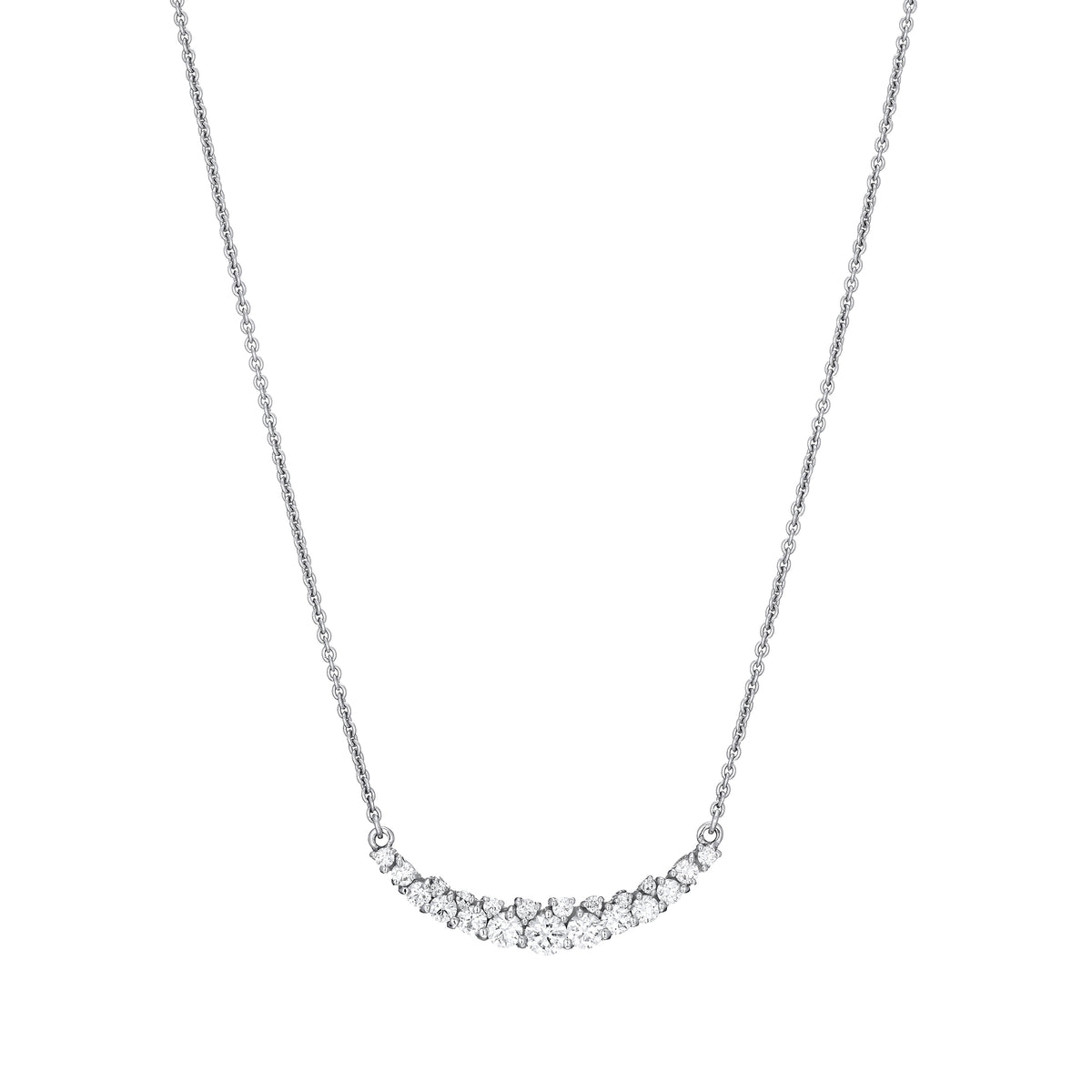 Half Moon Diamond Necklace