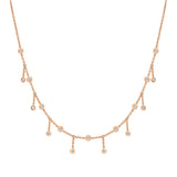 Hanging diamond choker rose gold