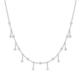 Hanging diamond choker white gold