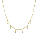 Hanging diamonds choker -yellow gold