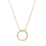 Diamond circle necklace 18k yellow