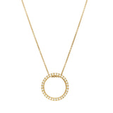 Diamond circle necklace 18k yellow