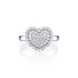 Pavé Diamond Heart Ring