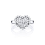 Pavé Diamond Heart Ring