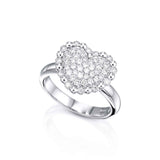 Pavé Diamond Heart Ring