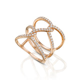 Braided Diamond Ring rose gold
