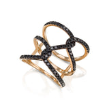 Braided Black Diamond Ring