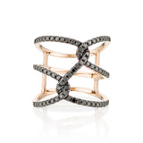 Braided Black Diamond Ring