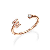 Diamond Initial Ring