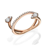 Diamond Band Pear Shape Illusion Ring