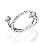 Diamond Band Pear Shape Illusion Ring