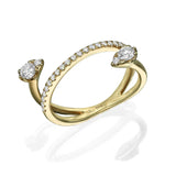 Diamond Band Pear Shape Illusion Ring