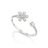 Open Flower Diamond Ring
