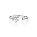 Open Flower Diamond Ring