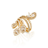 Mixed brown Diamonds Ring sideview
