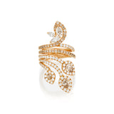 Mixed brown Diamonds Ring