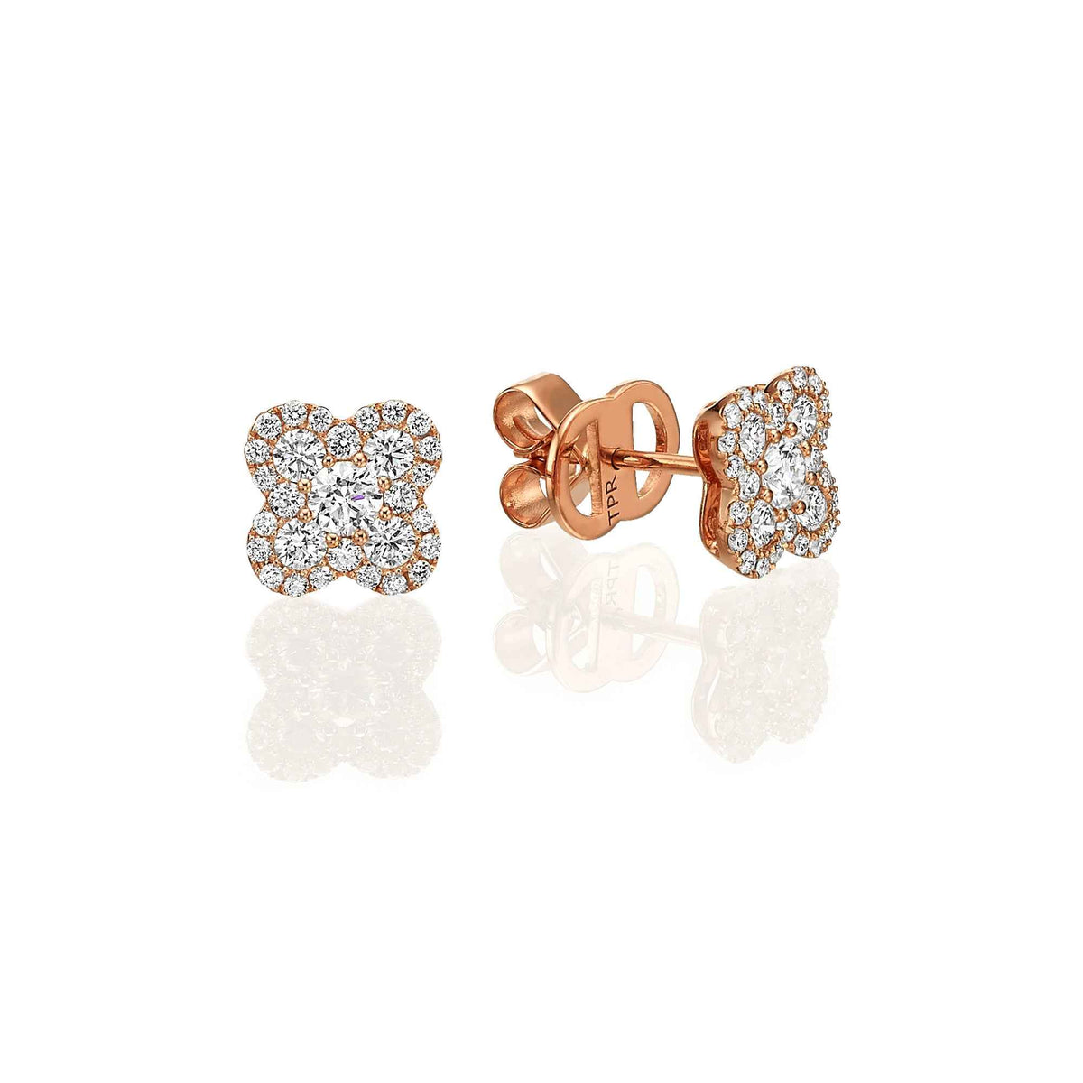 Diamond Clover Earrings