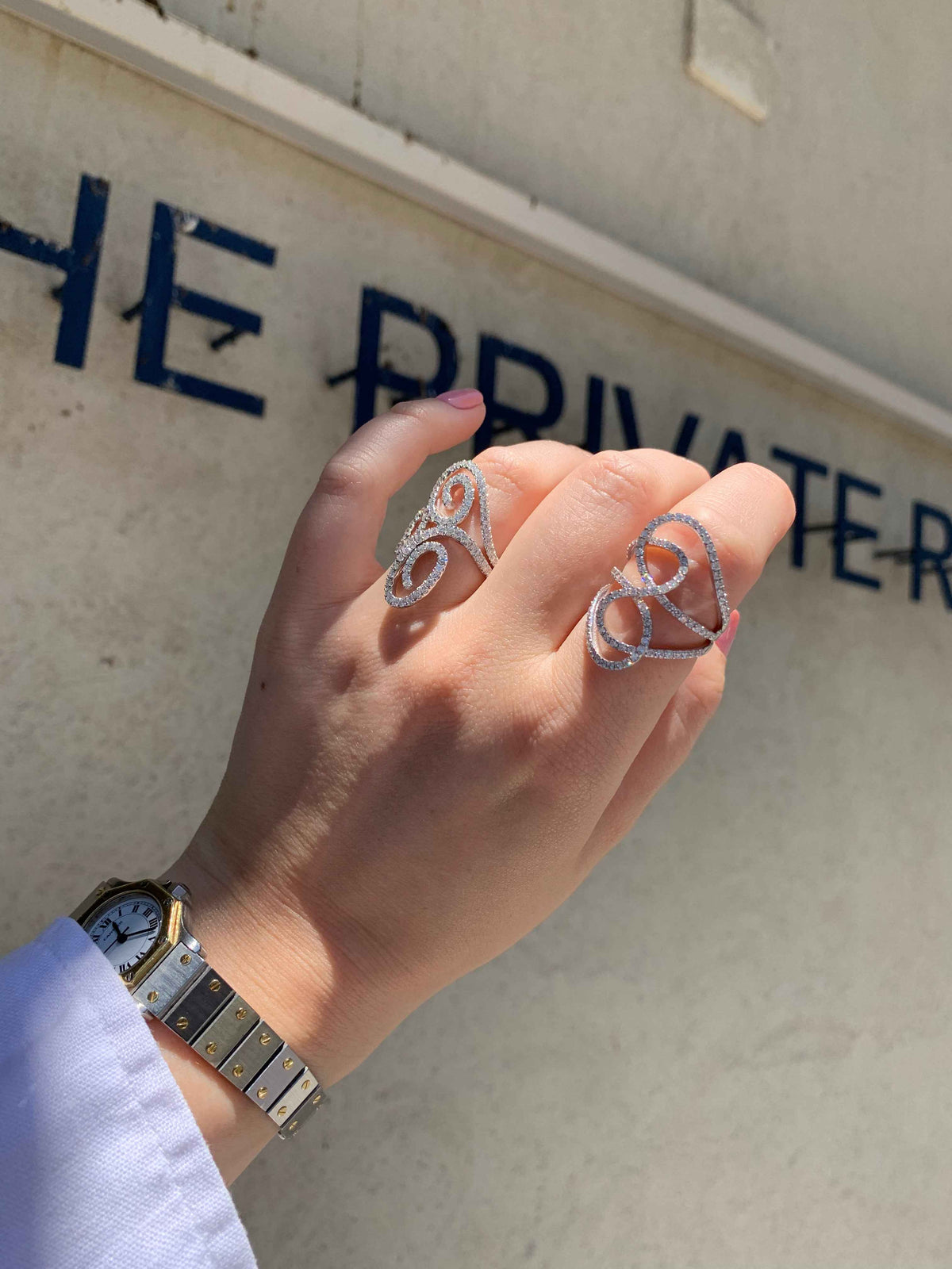 Spiral Diamond Ring