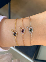 Evil Eye Diamond Drop Bracelet