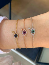 Evil Eye Diamond Drop Bracelet