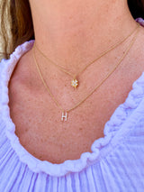 Small Initial Diamond Necklace