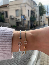 Diamond Initial Bangle