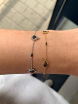 Diamonds and Sapphires Judaica Bracelet